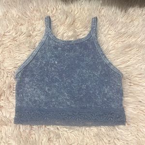 Blue tank/crop top